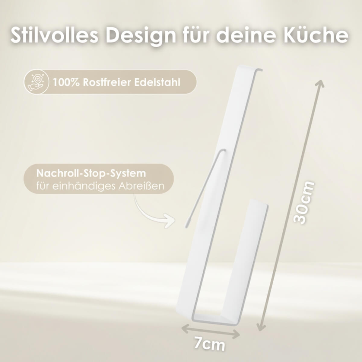 Küchenrollenhalter ohne Bohren