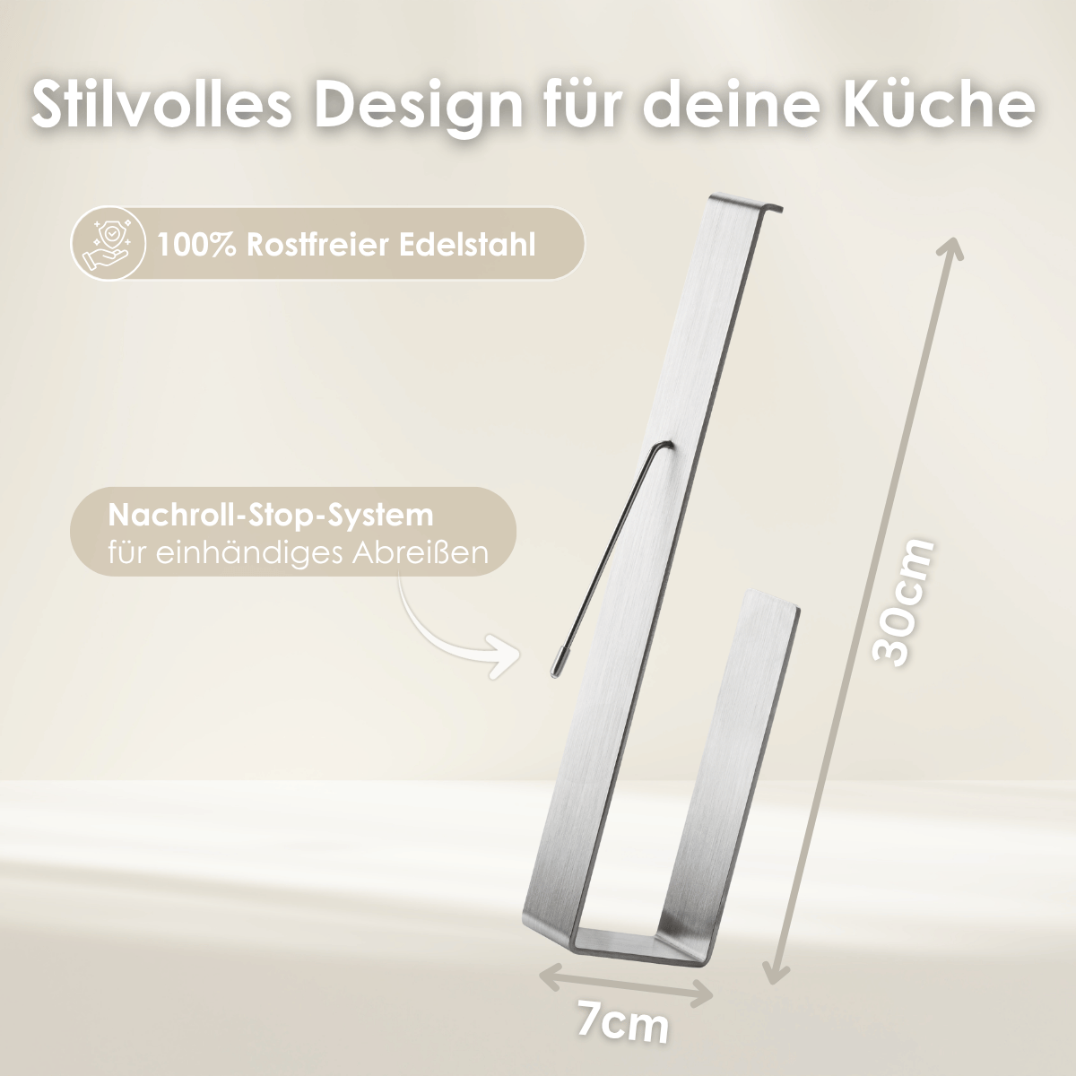 Küchenrollenhalter ohne Bohren