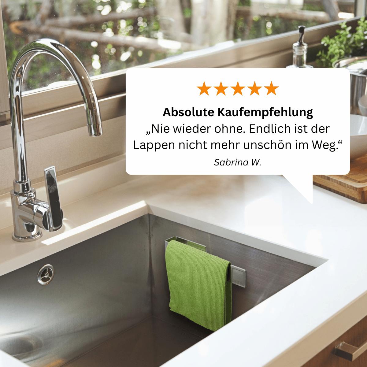 Spültuchhalter ohne bohren