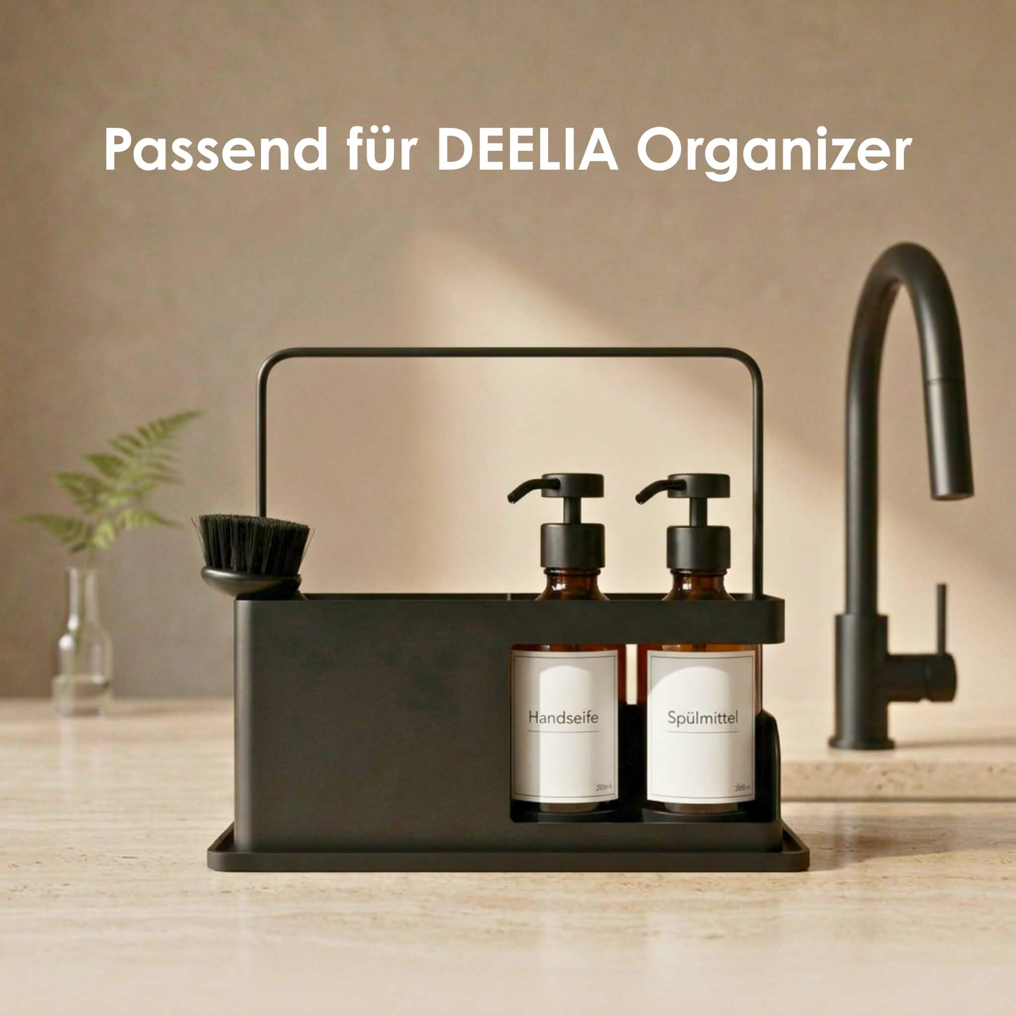 Seifenspender aus Braunglas