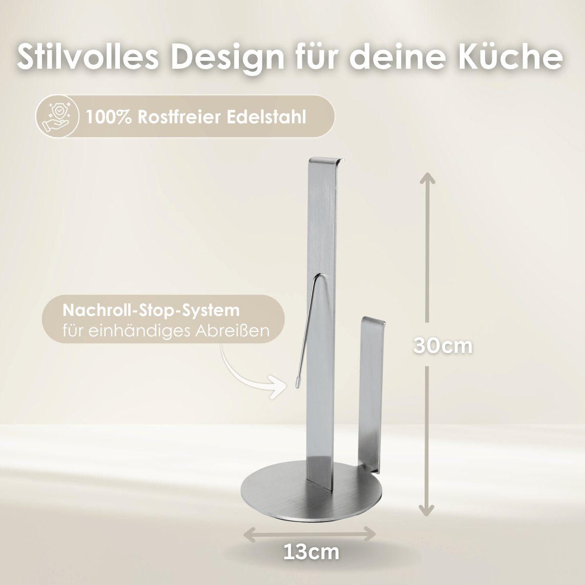 Küchenrollenhalter stehend