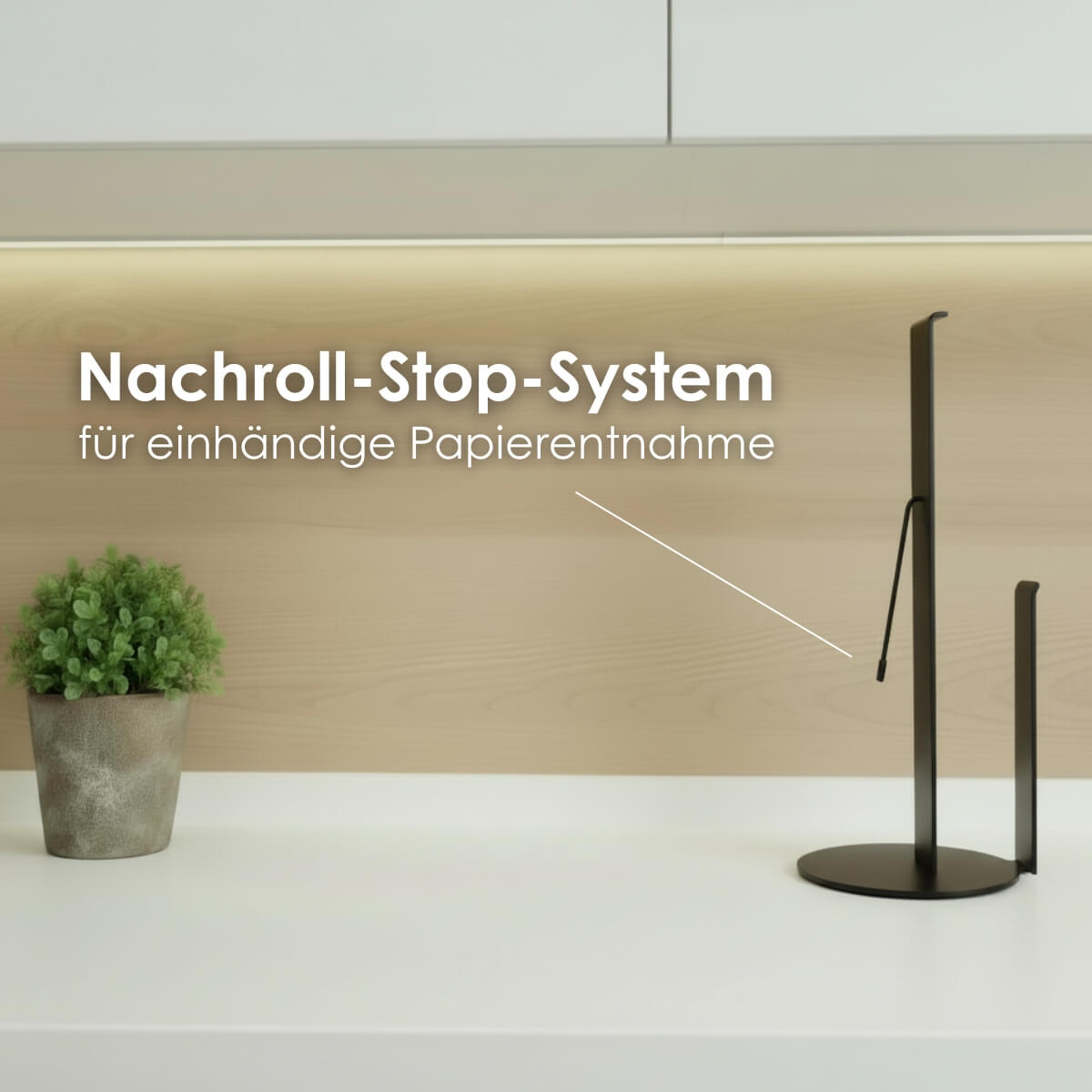 Küchenrollenhalter stehend