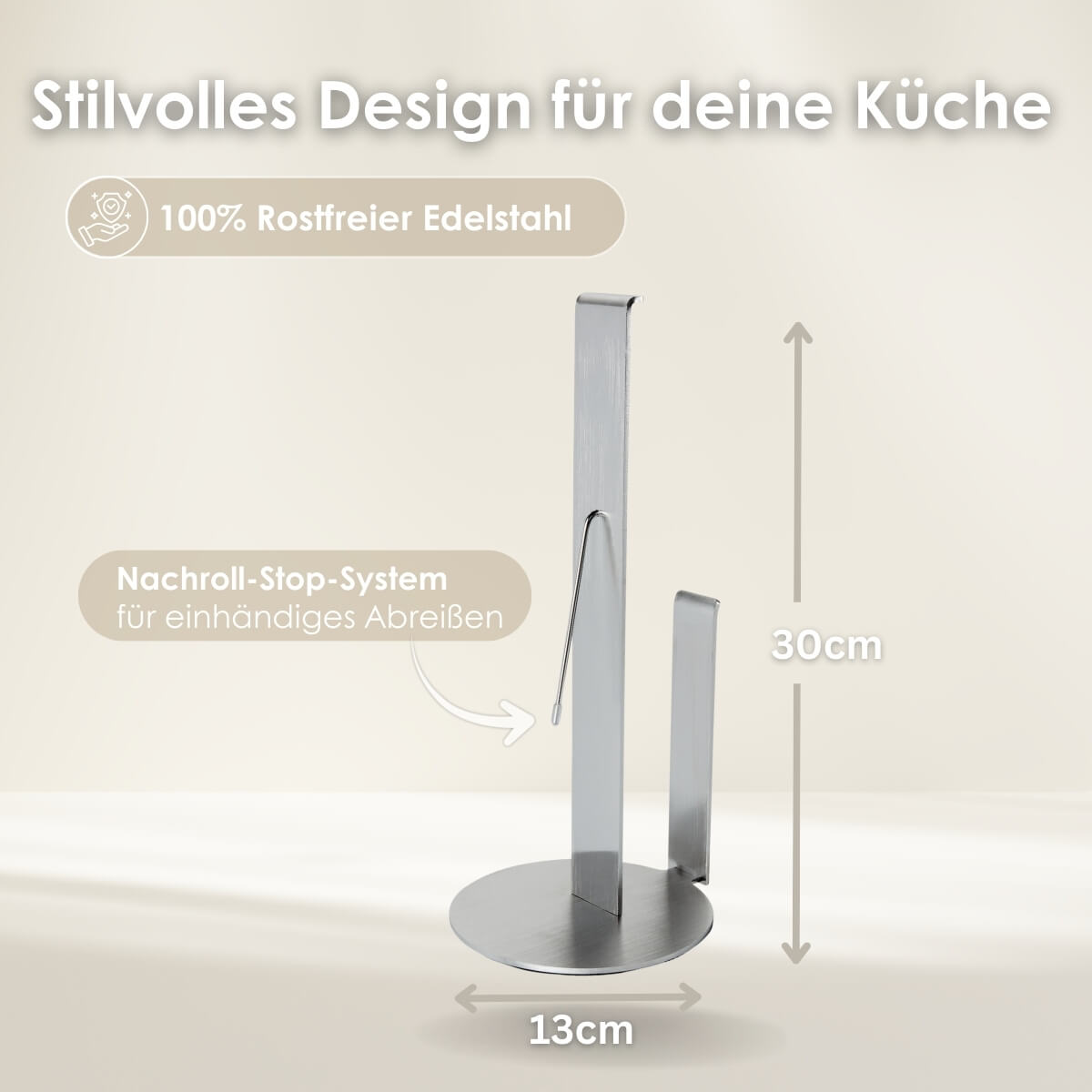 Küchenrollenhalter stehend