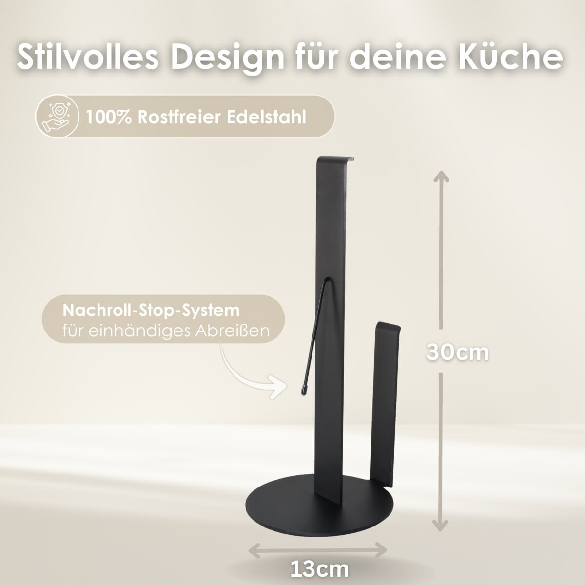 Küchenrollenhalter stehend